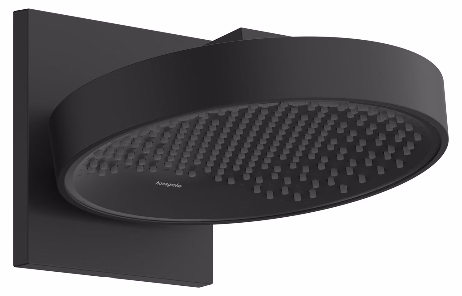 Doccia a soffitto, 250 mm, tecnologia PowderRain, portata massima di 8 l/min, finitura nero opaco