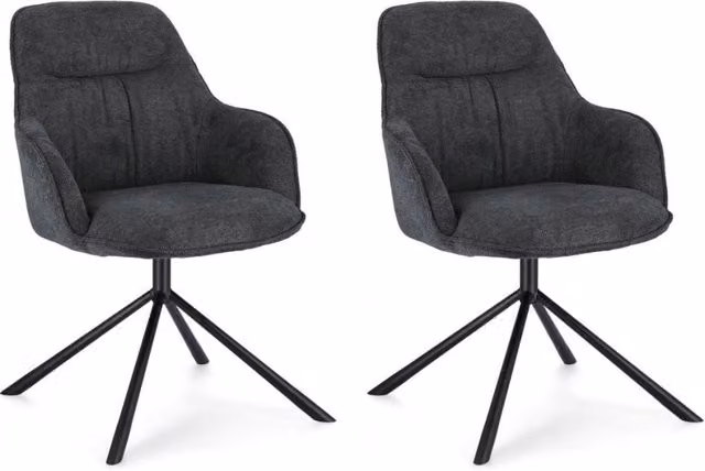 Set 2 Poltrone 56x65x86h cm Grant Dark
