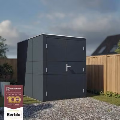 Garage per biciclette Bertilo HPL - HPL antracite 6 mm Bike: 155 x 229 cm
