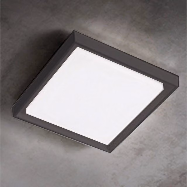 Alu Lampada da Parete e Soffitto in Alluminio Pressofuso Grigio Scuro 30W LED 3000K IP54, Design Moderno e Versatile per Ambienti Interni ed Esterni