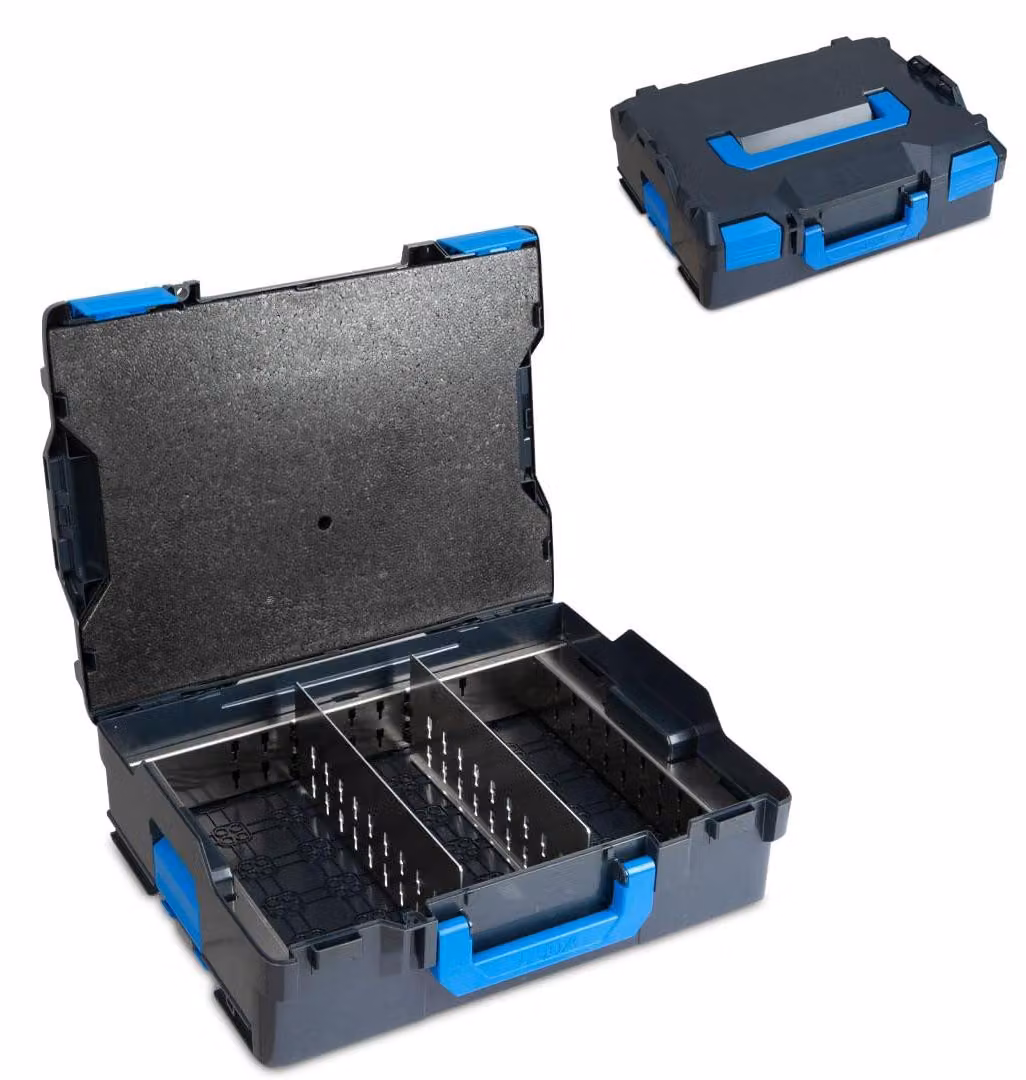 Sortimo L-BOXX 136 G4, inclusa la serie di divisori 3F, colore blu