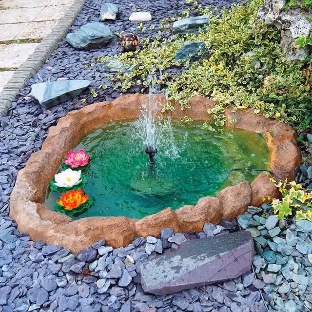 Laghetto Artificiale Roccia a Bordo Largo 135x118x38 cm 250 Litri