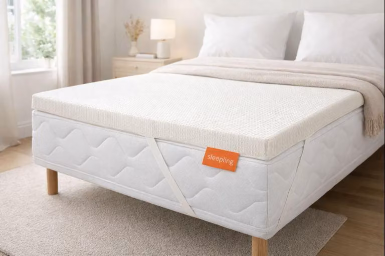 Topper ergonomico in schiuma fredda, 140 x 200 cm, 5 cm, H4, coprimaterasso extra rigido, sleepling