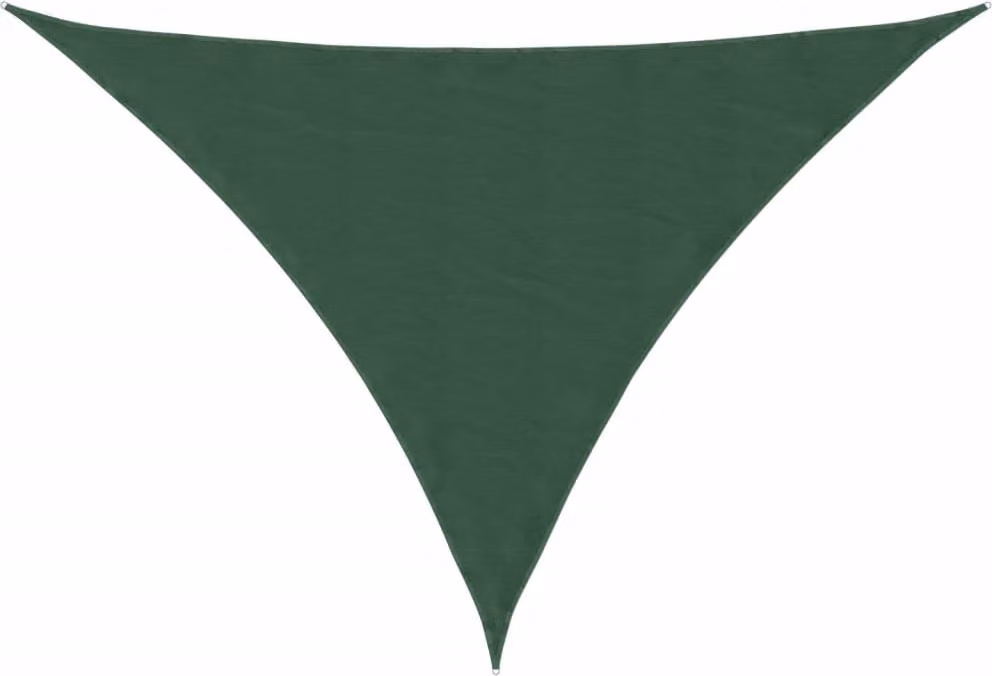 Parasole a Vela Oxford Triangolare 5x5x6 m Verde Scuro