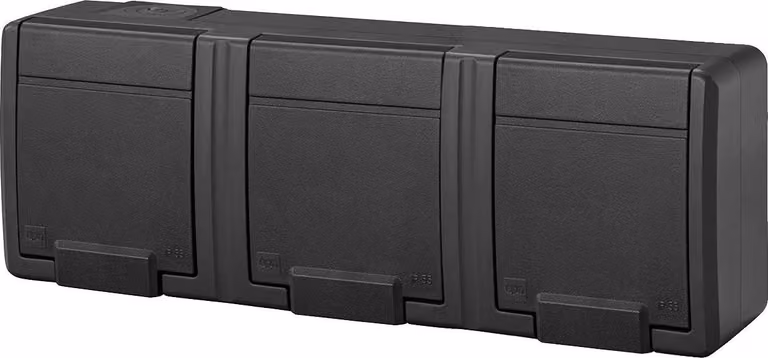 Elektro-Plast | Presa 3 Posti - Antracite - IP55 - Ermetica - Facile Da Montare