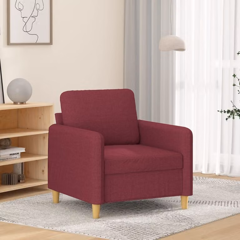 Maison Exclusive - Poltrona color vino, 60 cm, rivestita in tessuto