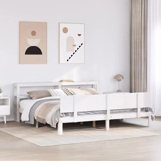 Giroletto con Testiera senza Materasso Bianco 180x200 cm 3306093