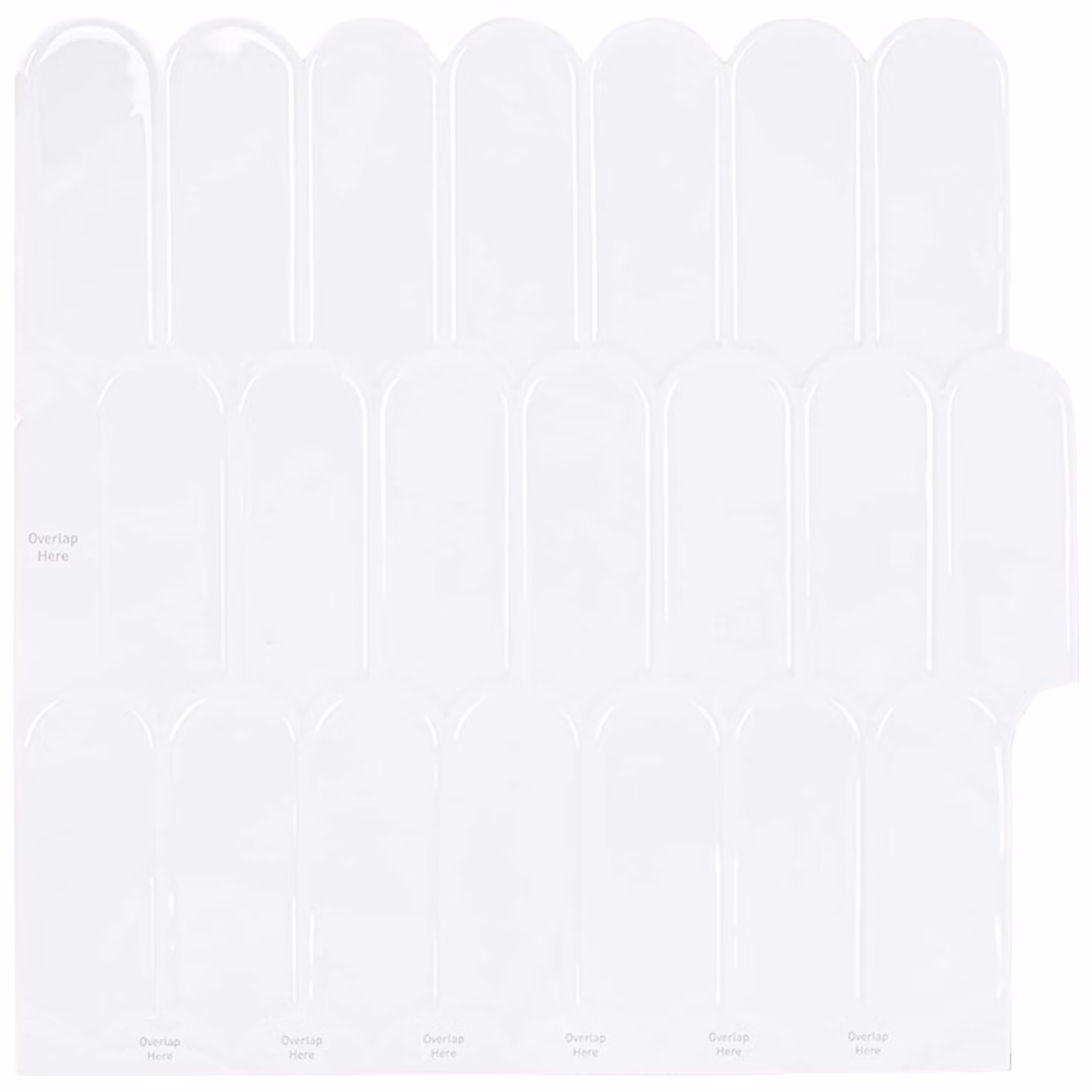 Set di 10 piastrelle vidaXL Piuma bianche in PVC e PET, dimensioni 30 x 30 cm