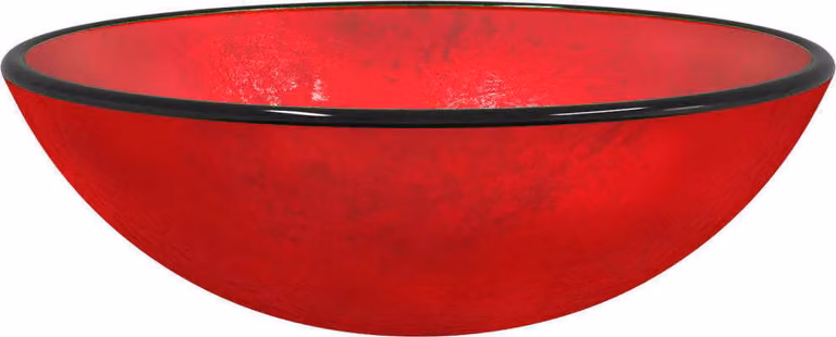 Lavandino in Vetro Temperato 42x14 cm Rosso
