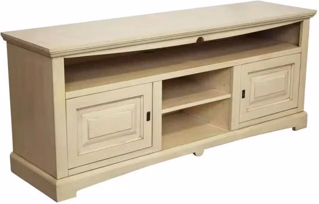 Mobile porta TV Goccia in legno di pino stile shabby chic color bianco e beige Mobili 2G L: 170 cm, P: 46 cm, H: 69 cm – 4