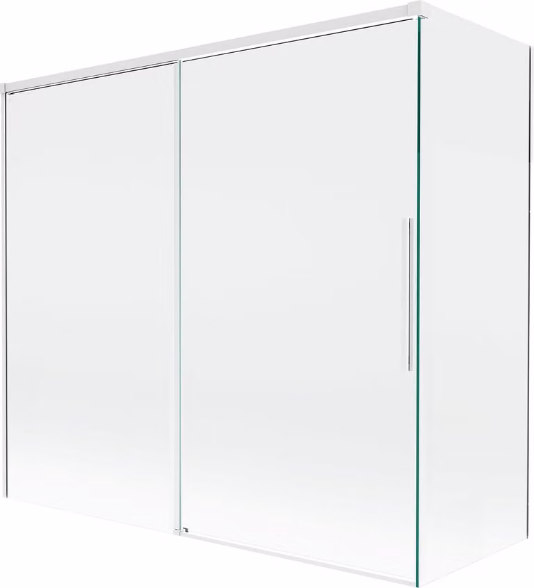 Mexen Rox paravento da vasca 2 ante scorrevoli 170 + 80 x 150 cm, trasparente, bianco - 8C9-170-080-20-00