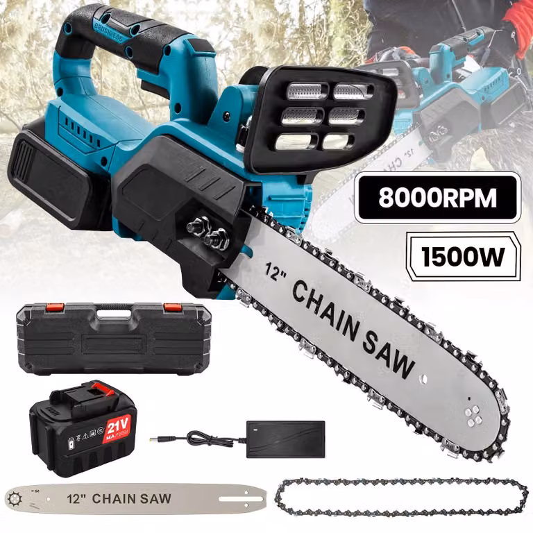 Troncatrice a batteria - 1500 W - Motore brushless - Lame da 30 cm - Senza fili - 1 batteria inclusa - Maneggevole