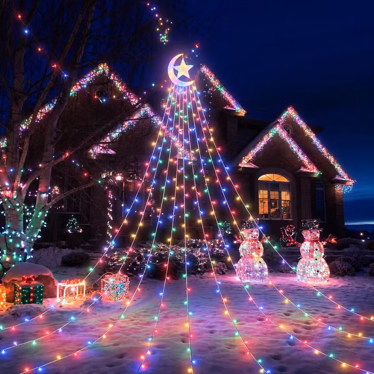 3.47m LED luci fiabesche colorate 8 modalità di luce 31V luci di Natale per albero di Natale albero di Natale finestra giardino decorazione