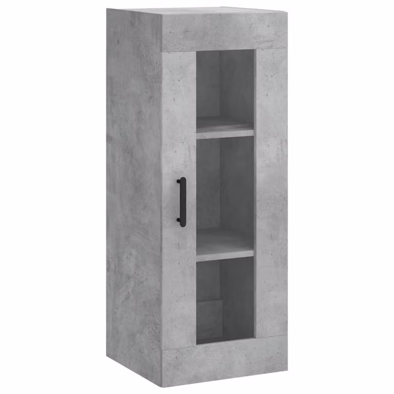 Mobile a Parete Grigio Cemento 34,5x34x90 cm