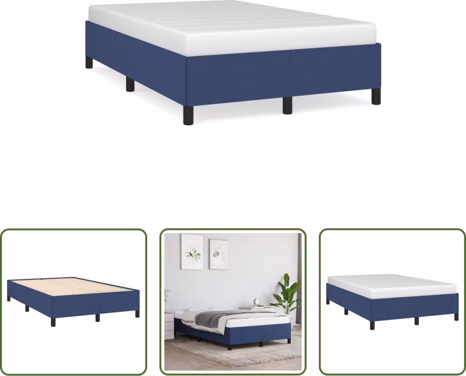 The Living Store Rete da letto blu 120x190 cm Tessuto