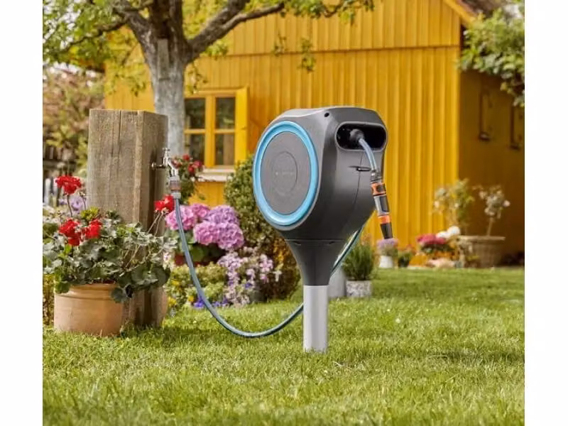 Avvolgitore automatico per tubo da giardino Gardena RollUp-S grigio con 15 metri di tubo – 2