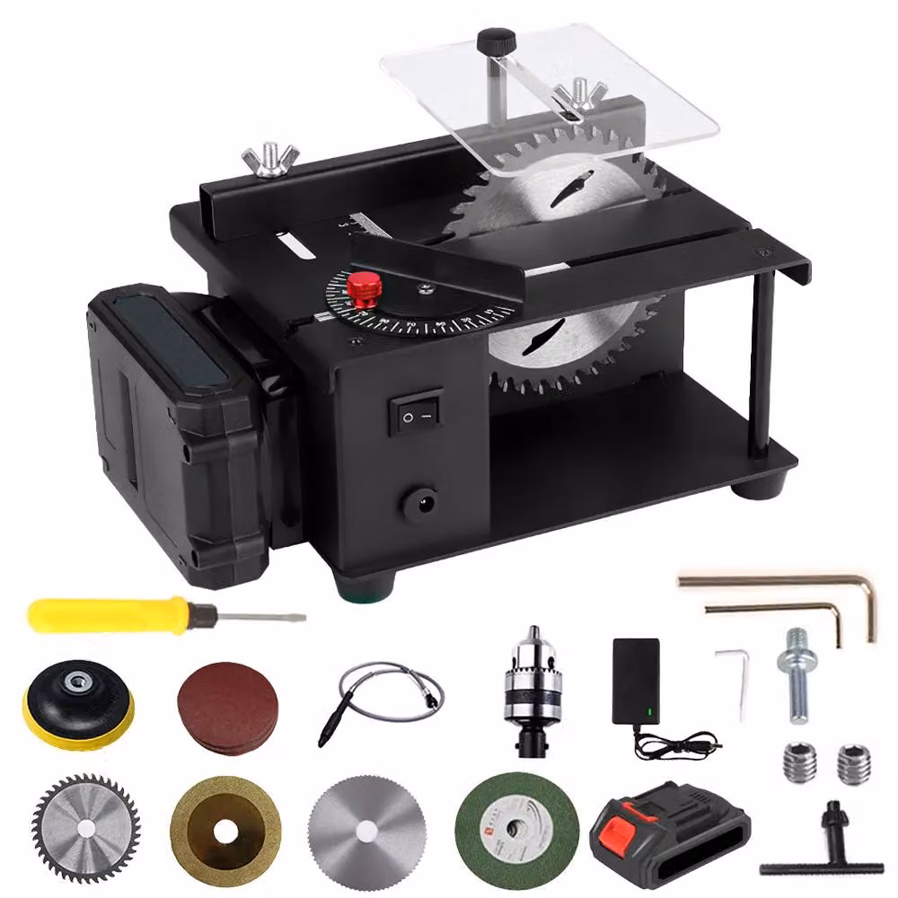 Mini sega circolare portatile - Senza fili - 23000 giri/min - Lama da 110 mm - Per metallo - Ideale per la lavorazione del legno