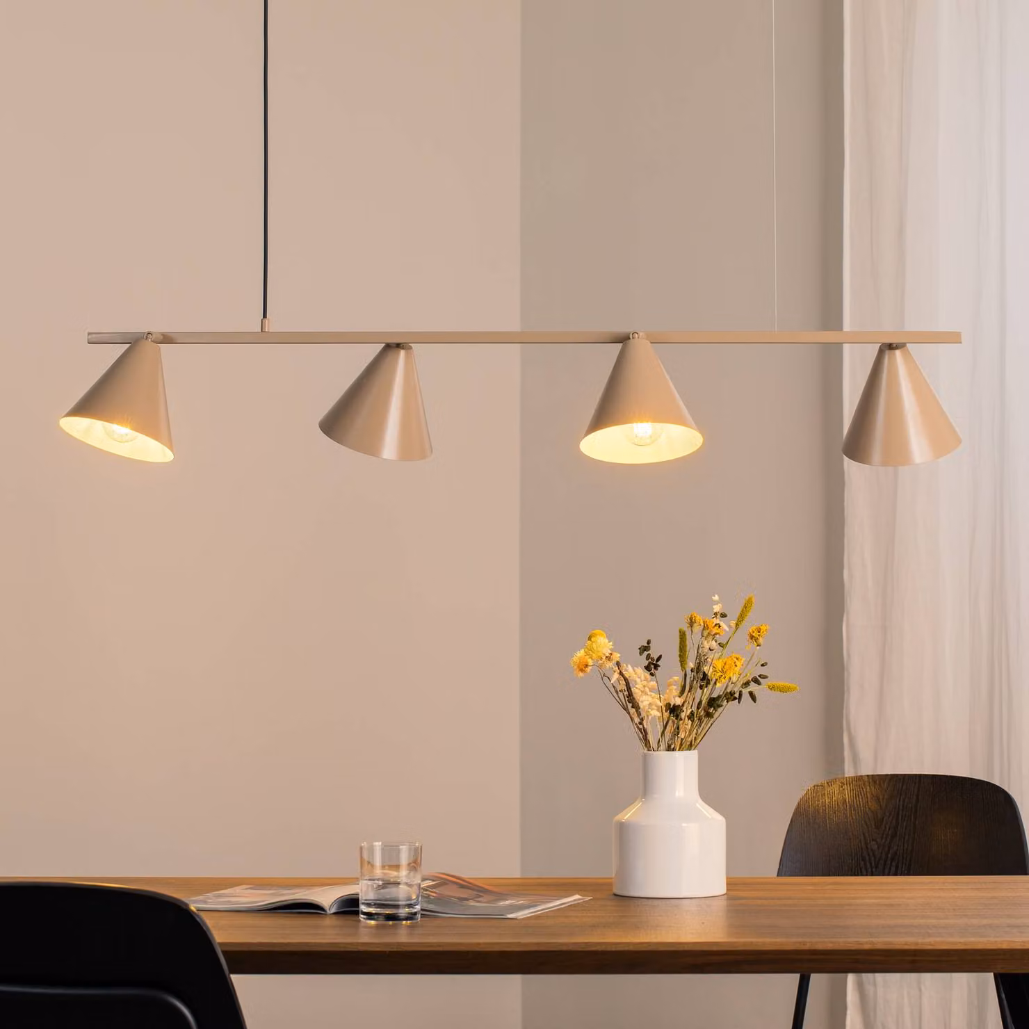 Lampada a sospensione Hängeleuchte Form 4 ALDEX, dimmerabile, Crema / Ambra, Soggiorno / Sala da pranzo, Metallo, Moderno, Lampada a sospensione