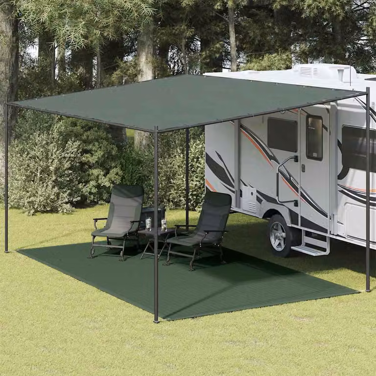 vidaXL Tappeto da tenda in polipropilene verde per giardino e terrazza L: 600 cm, P: 300 cm
