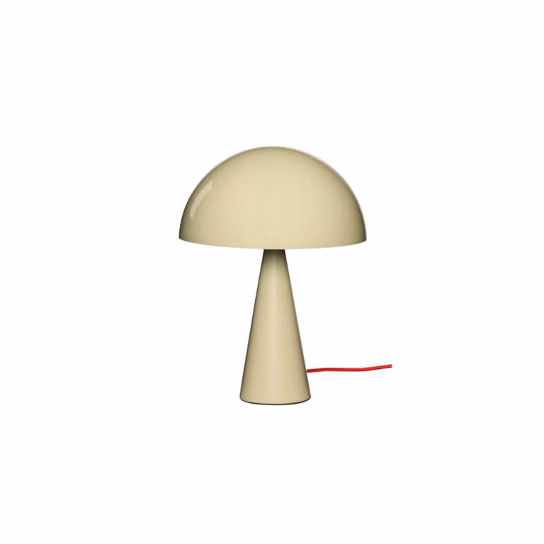 Hübsch Lampada da tavolo Mush Mini, Crema / Ambra, Camera da letto, Metallo, Moderno, Lampada da tavolo