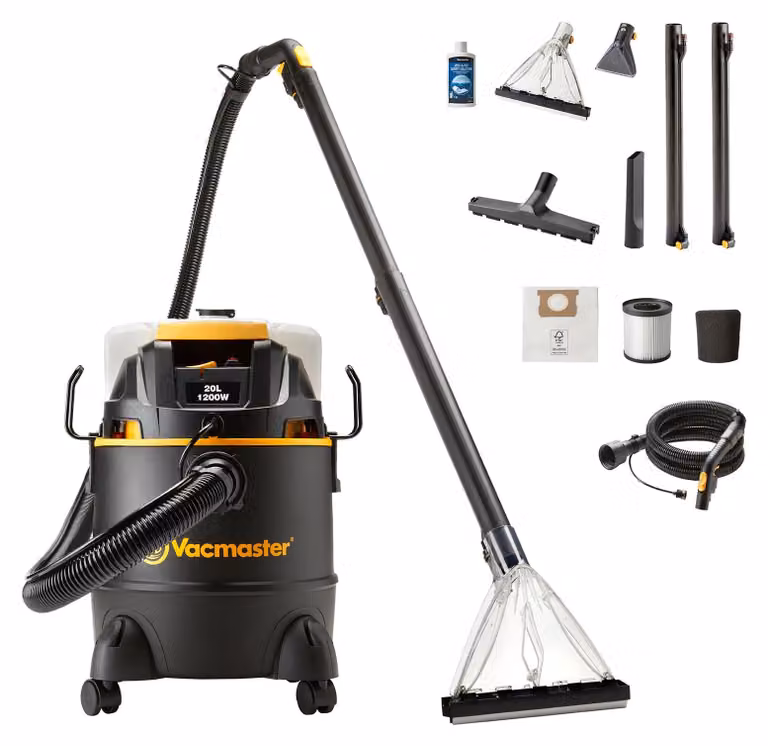 Aspirapolvere e pulitore di tappeti 3-in-1, 1200 W, con sistema di serbatoio da 20 litri