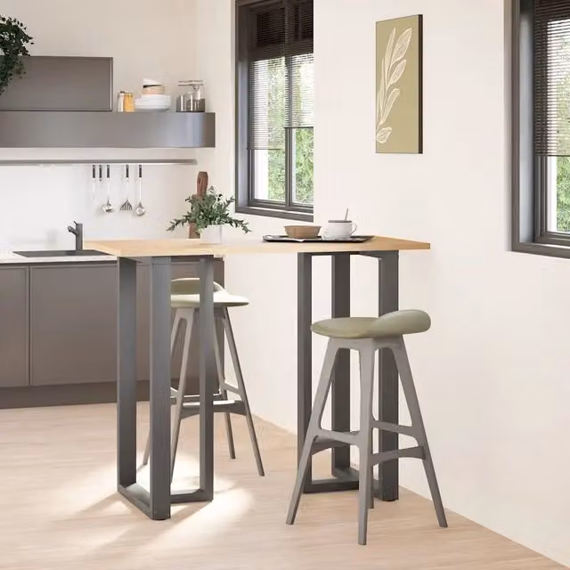 Gambe tavolo da bar forma T 2 pz Antracite 60x35x(110-111) cm 4013106