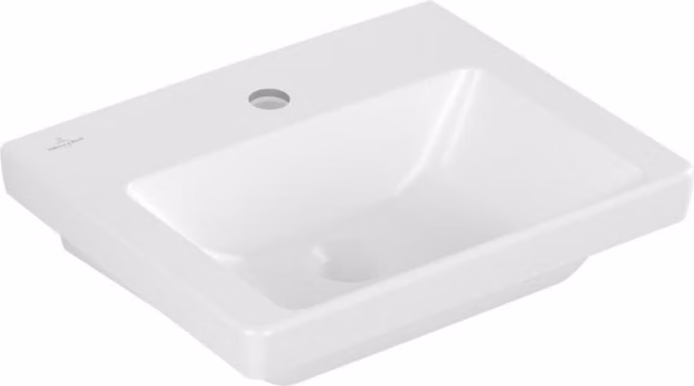 Villeroy & Boch Subway 3.0 lave-mains, 1 trou pour robinet, sans trop-plein, 450x370mm, 437046RW, 437046RW
