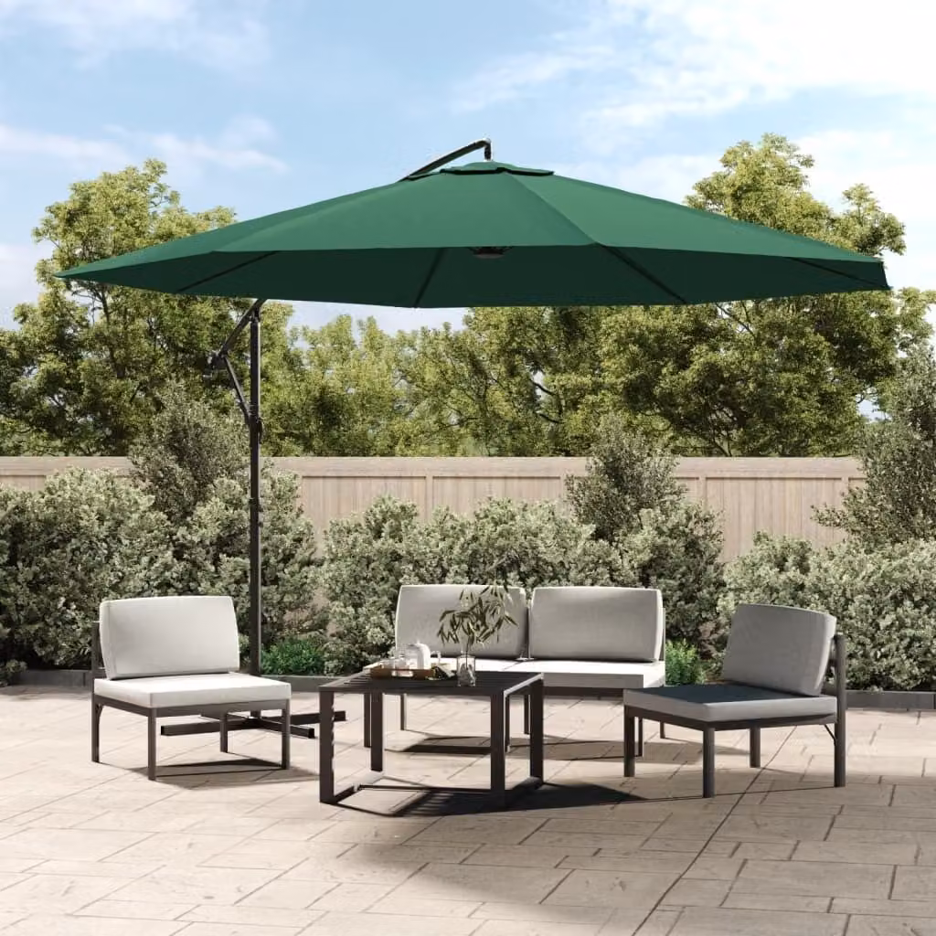 Maison Exclusive - Ombrellone a braccio laterale 3,5 m verde