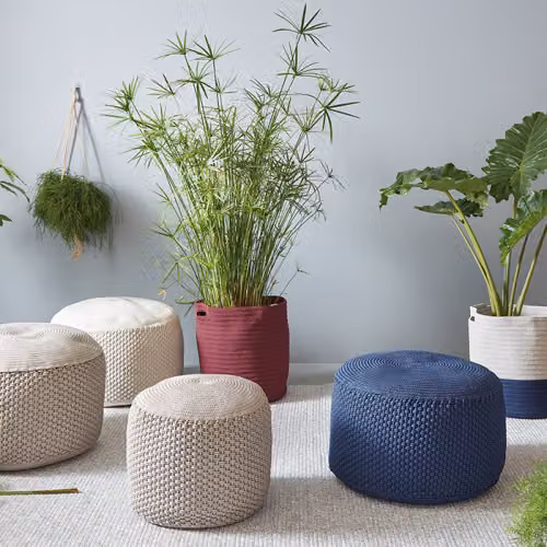Pouf rotondo per interno o esterno Meme Design Berenice