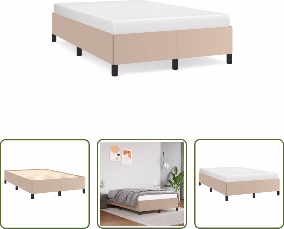 The Living Store rete cappuccino marrone 120x190 cm in Pelle finta