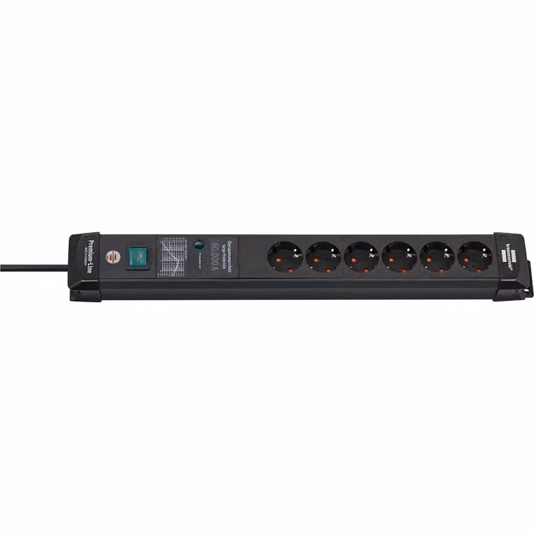 brennenstuhl 1951160401 brennenstuhl Premium-Line 6-fach Steckdosenleiste mit Überspannungsschutz 54,0 cm schwarz
