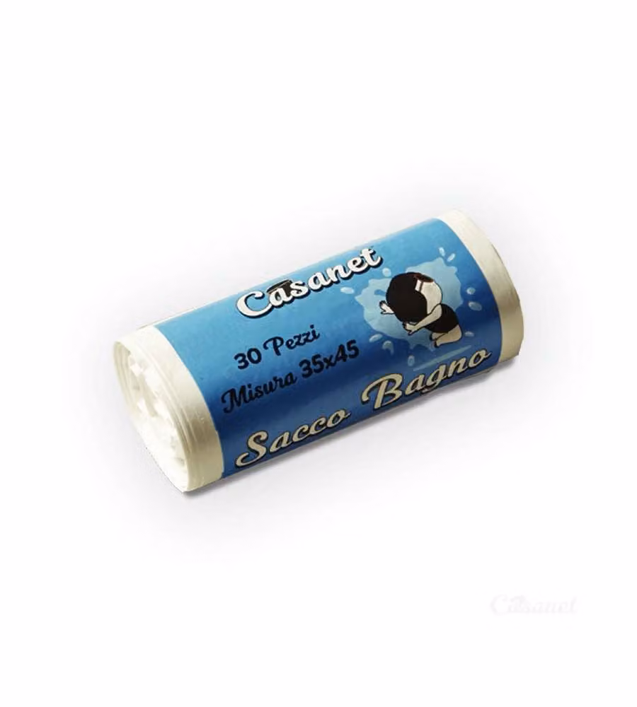 Casanet Sacchi per il Bagno Bianchi 35x45 cm 30 Pezzi HDPE 8L