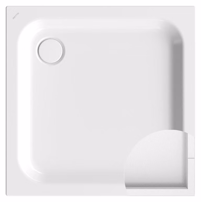 Receveurs de douche rectangulaires BetteSupra avec support de receveur, 900x900x65mm, 5920-410T, 5920-410T