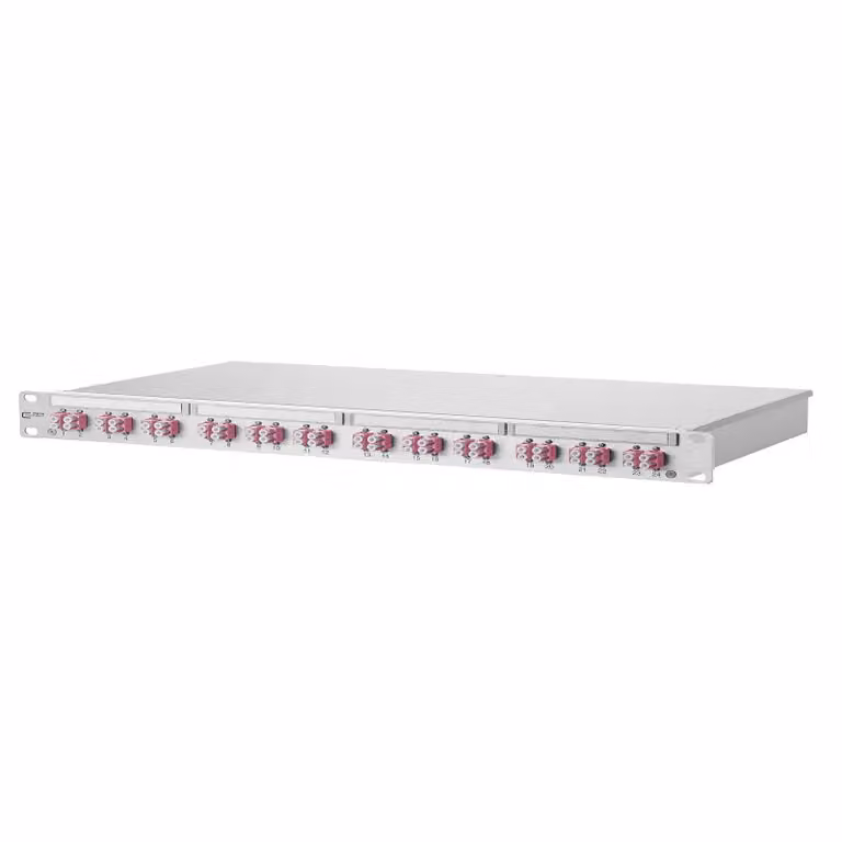 Metz Connect OpDAT PF Patchfeld VIK 24xLC-D (viola), OM4, grigio 1502007524-E