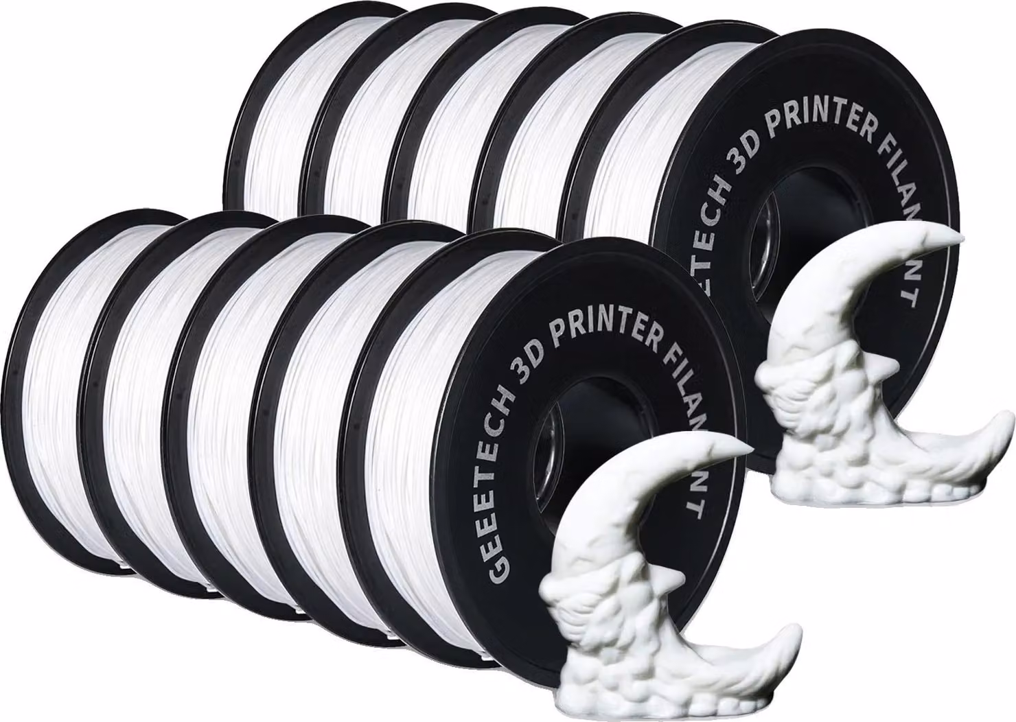 filamento 3D, alta resistenza, ecologico, PLA bianco 10 kg