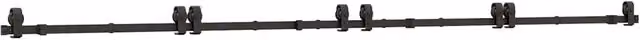 Kit di Binari per Porte Scorrevoli CFW2387485 in Acciaio Nero Opaco Lunghezza: 366 cm