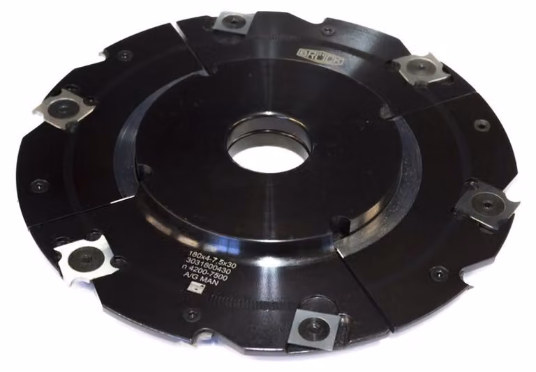 BRÜCK Scanalatore regolabile WP 4 - 7,5 mm 180 x 4-7,5 x 30 mm Z 8 + V 4 - S con perni e anelli distanziatori 70/30 mm 4NL 7/TK60 | 1502