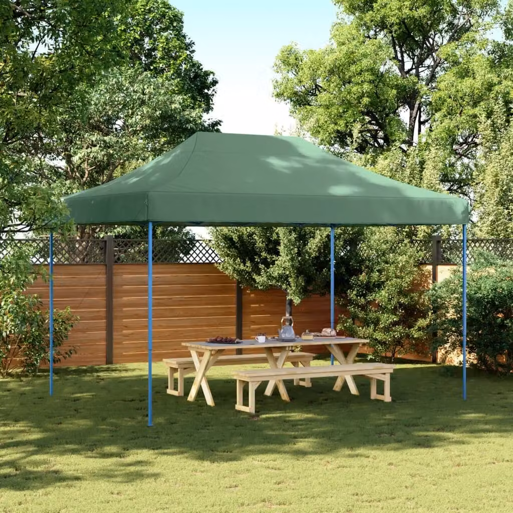 vidaXL Tenda da Festa Pieghevole Pop-Up Verde L: 410 cm, P: 279 cm, H: 315 cm
