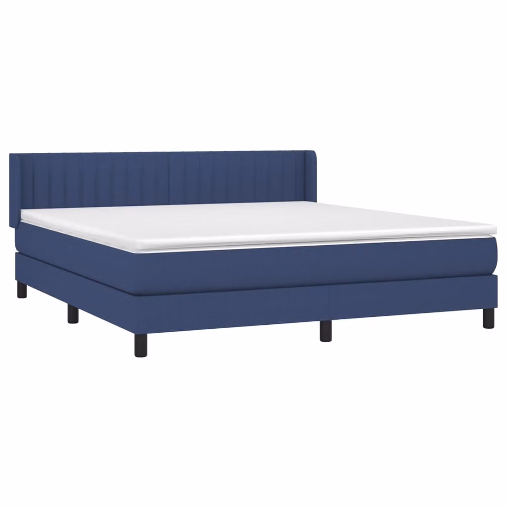 Giroletto a Molle con Materasso Blu 180x200 cm in Tessuto