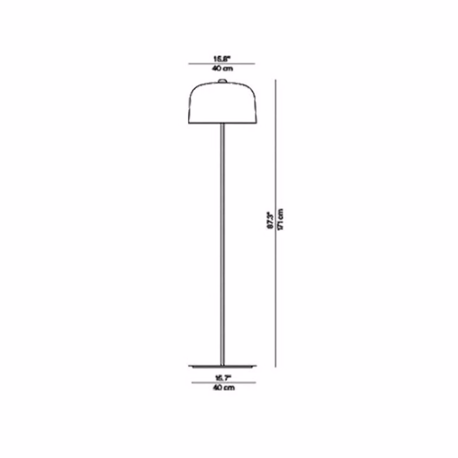 Luceplan Lampada da terra di design Zile, dimmerabile, Bianco / Opale, Soggiorno / Sala da pranzo, Metallo, Design, Lampada da terra