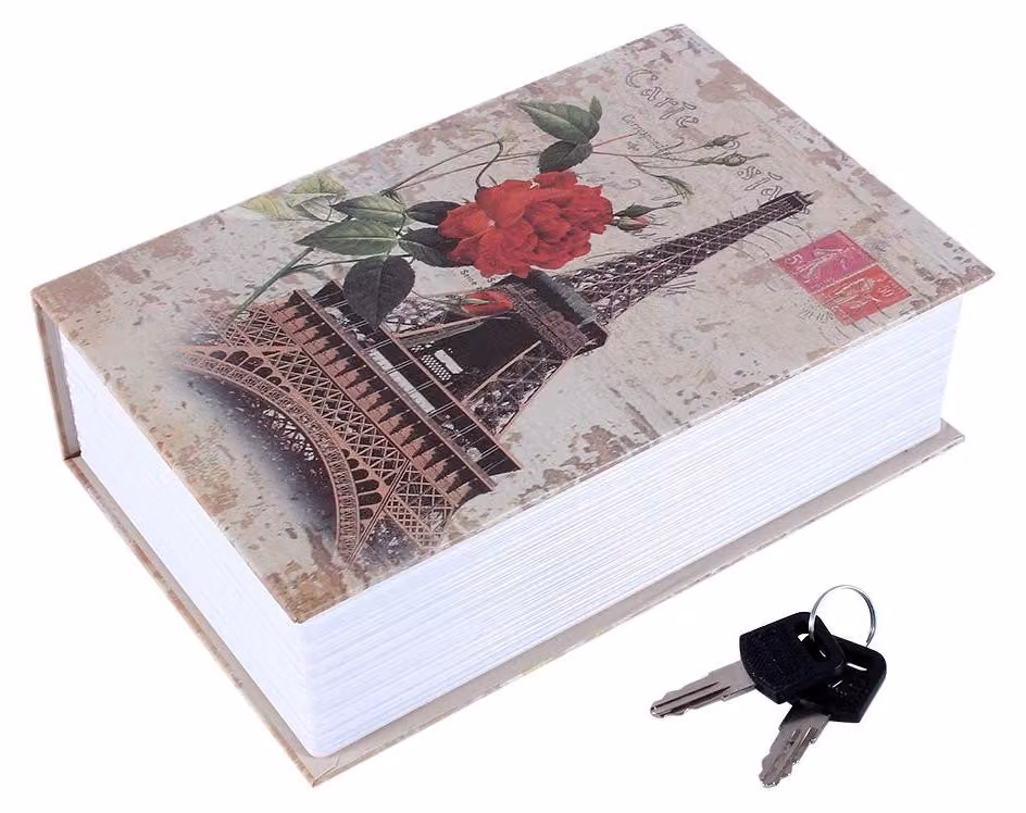 Cassaforte a forma di libro, mini-cassaforte, salvadanaio, dizionario, cassaforte segreta