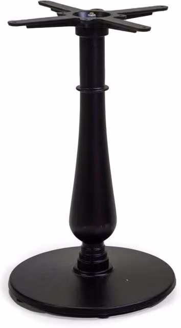Base tavolo tonda in ghisa VACCHETTI nera con finitura opaca, L/P/H: 43 x 43 x 72 cm
