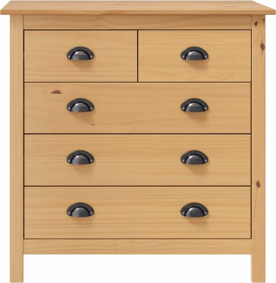 Credenza Hill 79x40x80 cm Legno Massello di Pino