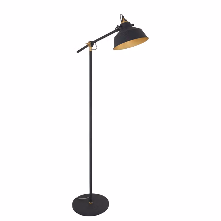 Lampada da terra - nero - Nove - plastica metallo - Ø 28cm - E27 - 1322ZW - Mexlite