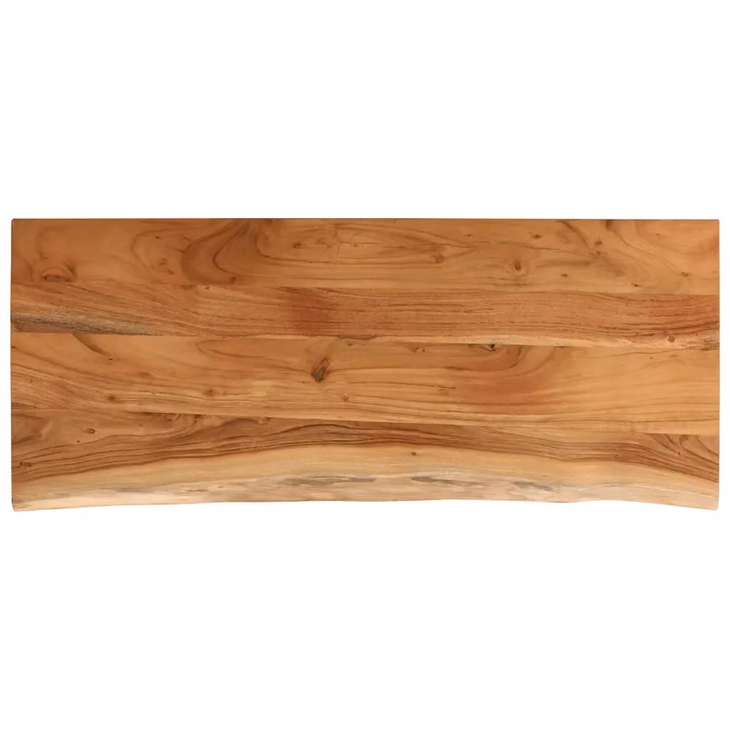 Piano Bagno Rettangolare in Legno di Acacia Marrone vidaXL L/P/H: 140 x 60 x 2,5 cm – 2