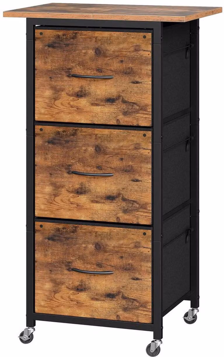 Azomor Mobiel: cassettiera da ufficio con rotelle e tre ampi cassetti per l'archiviazione dei documenti