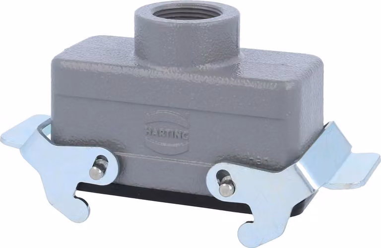 HARTING Han 16B Alloggiamento connettore basso, 1xM32 uscita cavo diritta, con 2 staffe trasversali Vite M32 Area di serraggio