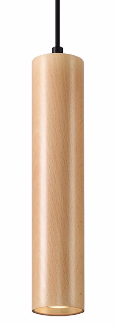 Lampada a sospensione LINO in legno 1xGU10 10W legna 105x8x8cm Sollux Lighting