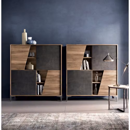 Credenza con ante e vani a giorno M01 di Spar
