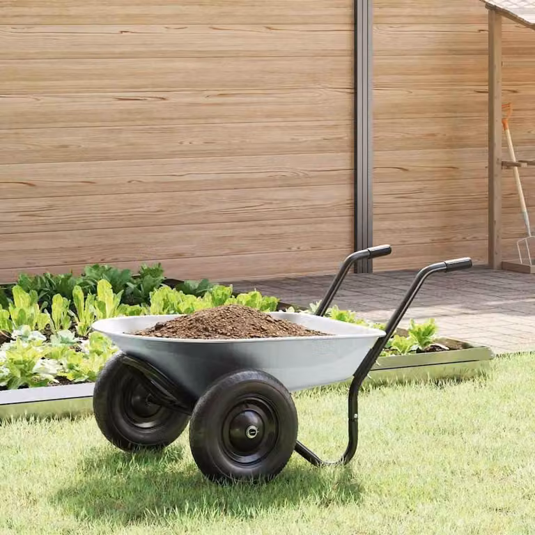Carrello da giardino in acciaio, dimensioni 124 x 73 x 65 cm